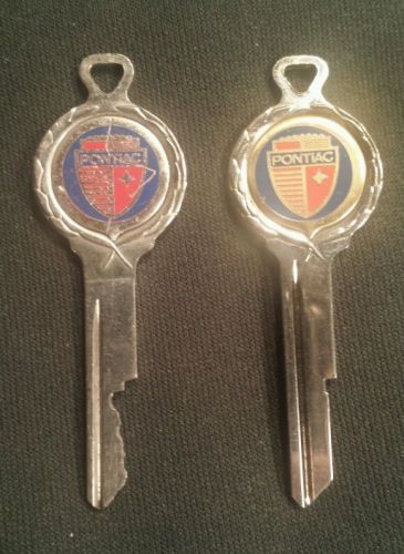 Pontiac vintage car key blank + one used, 1960&#039;s classic  #91