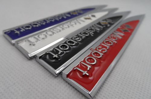 Car trunk badge emblem side emblems metal sticker motorsport flag 2pcs set