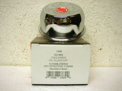 Nos ford c3az6766e chrome oil cap 1965-72 v8 260 289 302 351 352 390 428 429 460