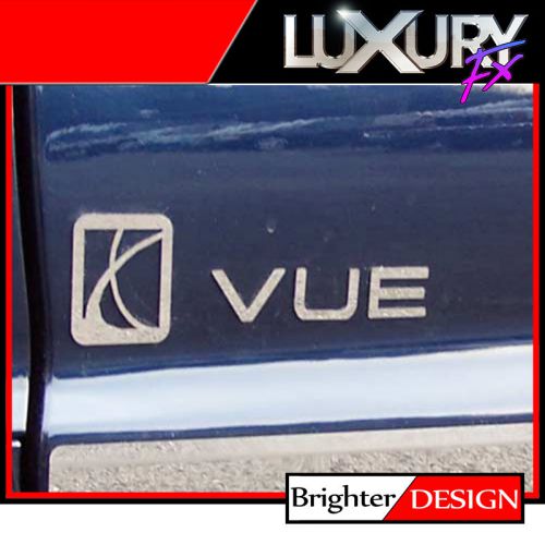 8p steel vue&amp;saturn logo rear emblem fits 2003-2007 saturn vue 4d by luxury fx