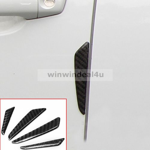 4pcs 3d carbon fiber car side door edge protection guards trim sticker universal