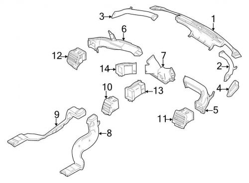 Ford oem dashboard air vent ah6z19893ae image 10