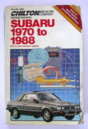 Chilton subaru 1970-1988 repair manual