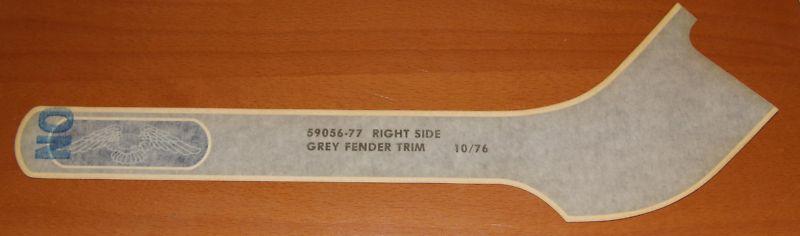 Harley  59056-77 right fender decal  nos oem genuine sold each