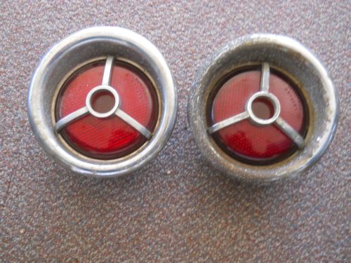 49-50 pair of used baby lincoln  taillights bezels, tri-bars &amp; lenses