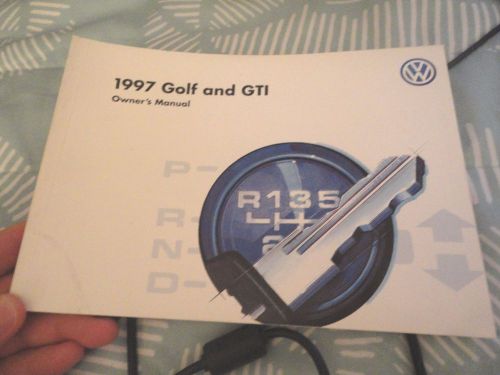 1997 volkswagen vw golf and gti owners manual excellent condition golf gti