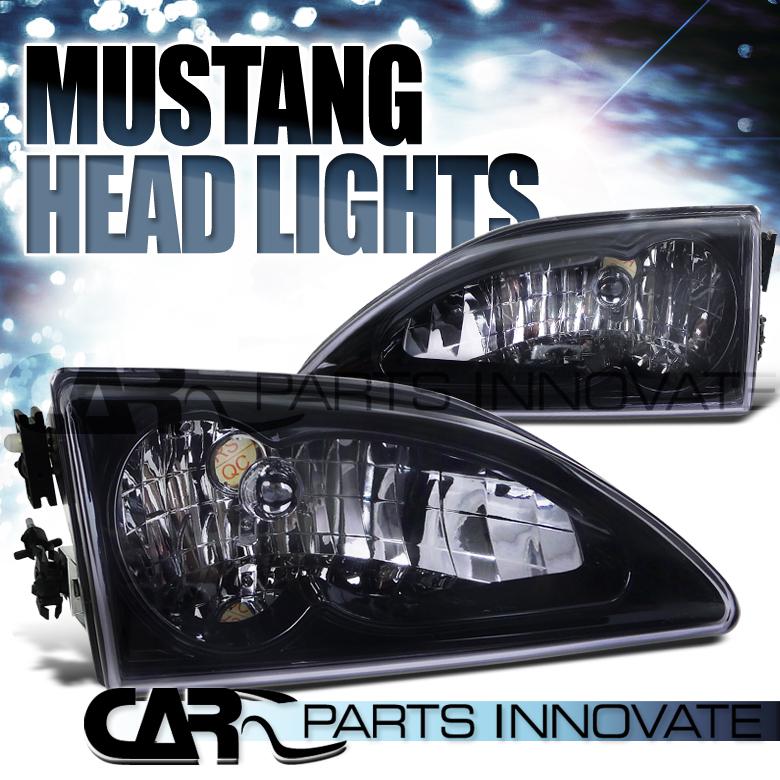 Ford 94-98 mustang gt svt cobra smoke crystal headlights lamps