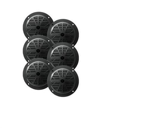 New enrock 6 x black 4inch round waterproof marine stereo 400watt speaker system