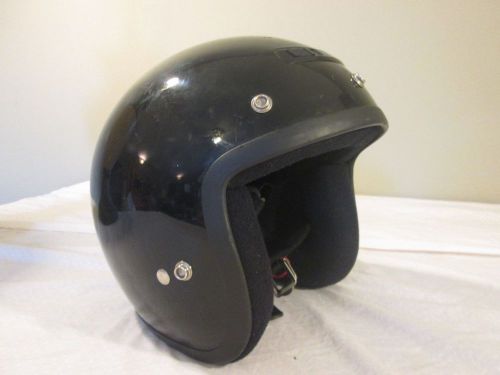 Snell dot black motorcycle helmet with vents - medium - fast shipping!