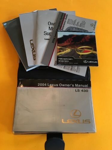 One 2004 oem lexus ls430 owners manual set with lexus case.