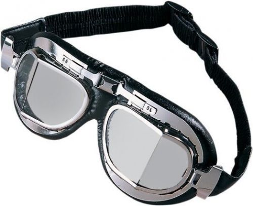 Drag specialties red baron goggles stainless steel/silver