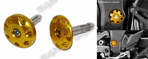 Frame hole cover cap plug gold for 2010-2016 kawasaki ninja 1000 z1000 z1000sx