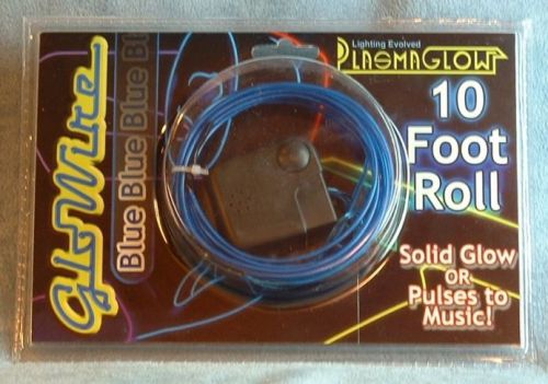 10 foot blue neon glowire plasmaglow auto lighting glow solid or pulse mode