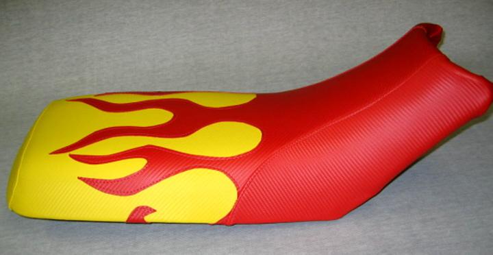 Honda 300ex red flame motoghg seat cover #ghg16333scptbk16432