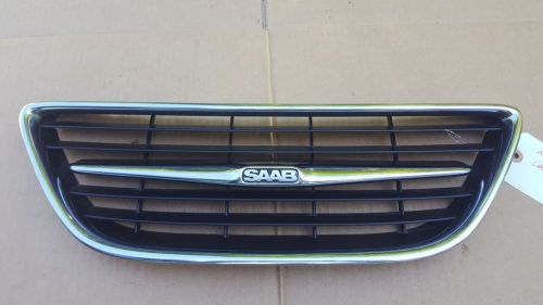 2003-2007 saab 9-3 front bumper center grill gril, chrome 12787224 oem