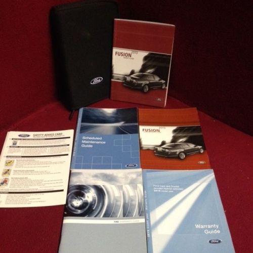 2010 ford fusion owners manual with maintenance and warranty guide and case