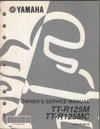 2000 yamaha motorcycle tt-r125m/mc  lit-11626-13-47 owner&#039;s service manual (140)