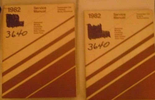 1982 chrysler set of two service manuals