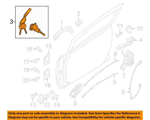 Kia oem 12-15 rio front door-lock cylinder 819701wa00