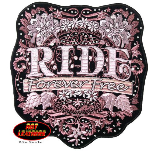 Motorcycle patches - good sport&#039;s- ride forever patch w/rhinestons 8w x 9h