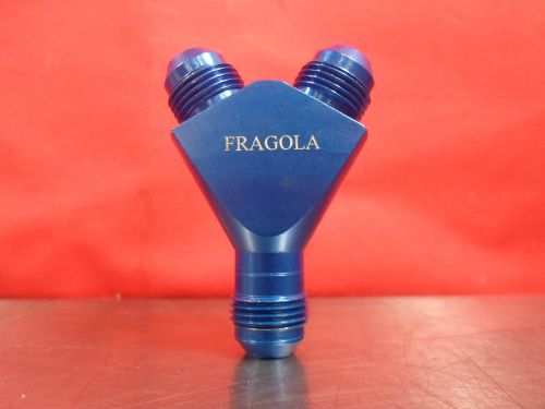 Fragola 900608 blue aluminim 8an billet flare to flare y-fitting