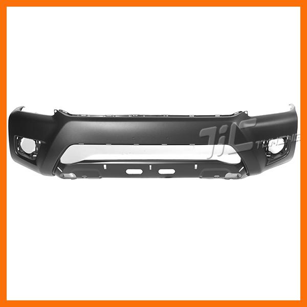 12 13 toyota tacoma front bumper cover to1000384 unprimed blk base wo flare hole