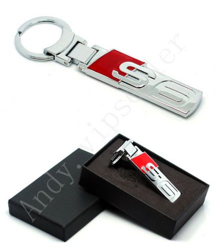 1pcs car s6 solid fingure keychains stainless steel metal auto key ring charms