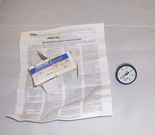 Ametek nos new pressure gauge - 0 to 30 psi - with box and instruction sheet
