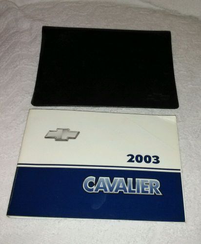 2003 chevrolet cavalier owners manual w/case