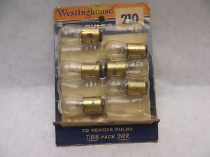 Vintage westinghouse automotive no.210  dome 6 volt interior courtesy lamp bulbs