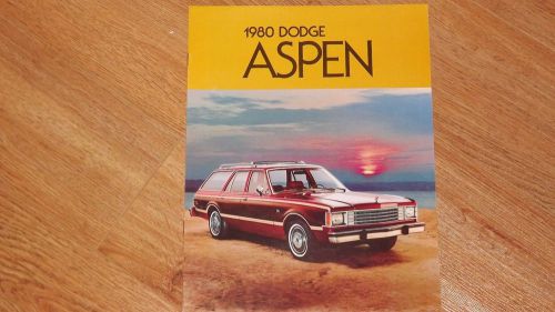 1980 dodge aspen original dealership sales brochure