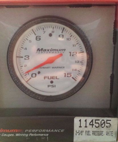 Stewart warner fuel pressure gauge psi 114505 2-5/8&#034; 15 psi mechanical