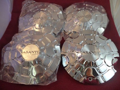 Asanti wheels chrome custom wheel center cap # alligator ms-cap-l094 (set of 4)