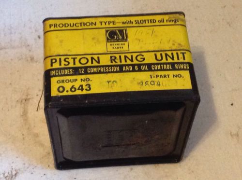 New old stock piston rings 3694009 cylinder chevrolet 1950 - 1953 never opened