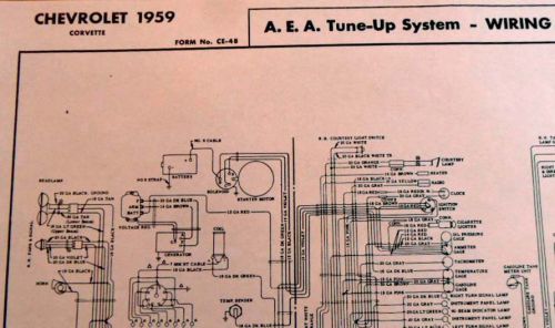 59 1959 chevy chevrolet corvette wiring diagram