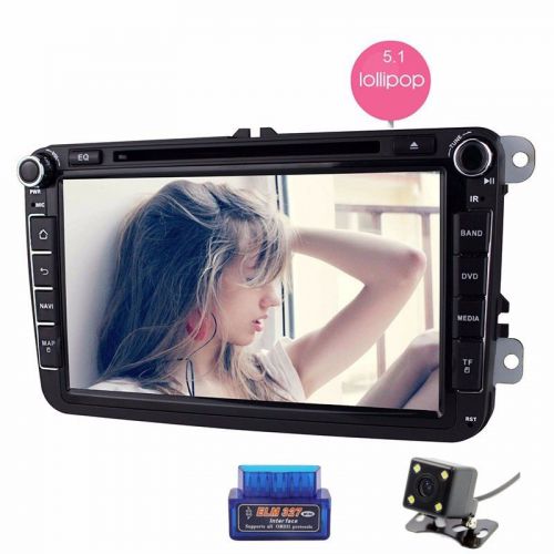 8&#034; 2 din hd android 5.1 quad core car dvd gps navi radio stereo dab for vw 06-12