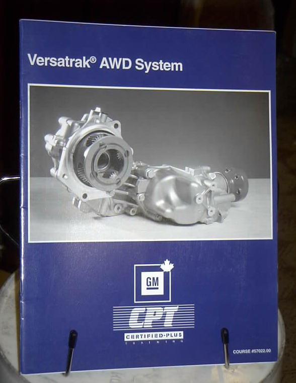 2001 gm chevrolet versatrak all wheel drive system training manual