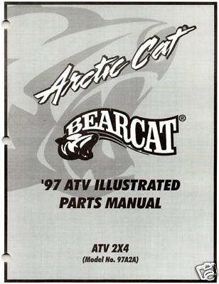 1997 arctic cat atv bearcat 2 x 4 parts manual new