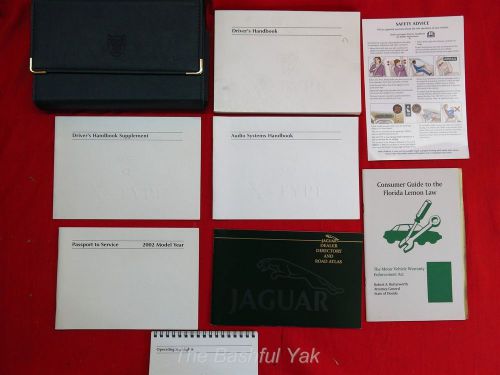 2001 jaguar x-type owners manual with case book set