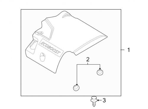 Ford oem engine cover aa5z6a949g image 1