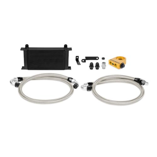 Genuine mishimoto oil cooler kit black+thermostat 08-14 subaru impreza wrx sti