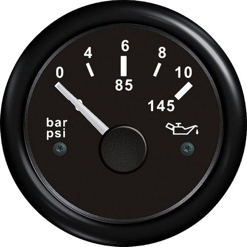 Waterproof marine oil pressure gauge for boat &amp; yacht 12v/24v 0-10bar 52mm