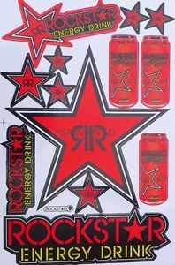 New racing decal sticker 1 sheets rockstar energy motocross motorcycle bike d011