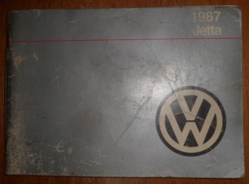 1987 volkswagen vw jetta owners manual