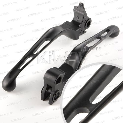 Cnc aluminum matte black lever kit 10201b for harley 1996-2007 road king flhr