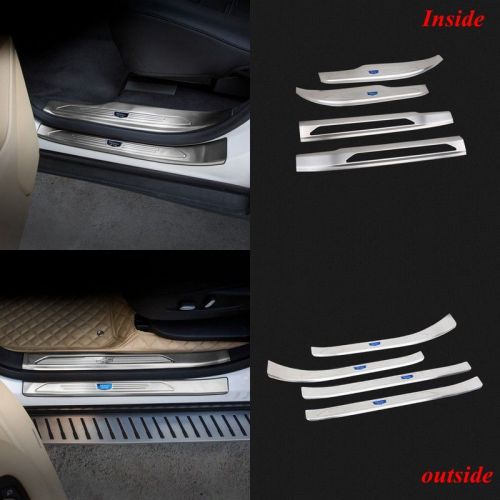 For cadillac xt5 2016-2017 stainless inside / outside door sill scuff plate