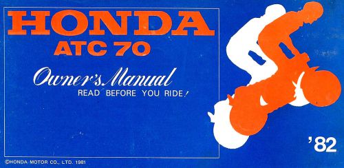 1982 honda atc70 atv owners manual -honda atc 70 atv