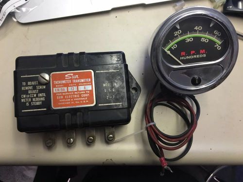 Vintage sun greenline 7000 r.p.m. tach and sender 409 hot rod