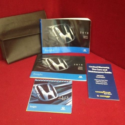 2010 honda insight owners manual with service and warranty manual and case