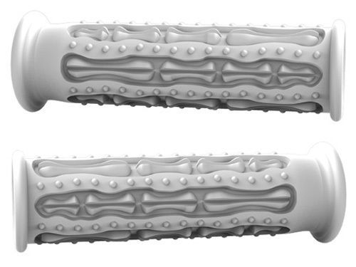 Motogrip moto-grip skeleton fingerz grips-street bike, white